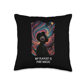 My Playlist Is Pure Magic Music Lover Fan Musician Concert Throw Pillow