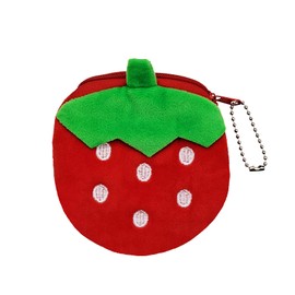 FuninCrea Coin Purse Creative Plush Fruit-Shaped Small Purses for Women and Girls, Small Coin Purse Cute Cartoon Coin Pouch for Storage Coin Key Jewelry Earphones Data Cables (Style 1-1 Pack)