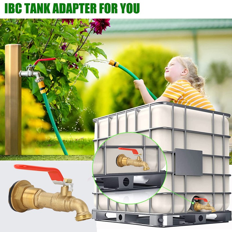 Rain Barrel Spigot 1/2 Inch Quarter Turn Ball Valve Rain