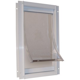 IDEAL PET PRODUCTS SINCE 1979 Ideal Pet Products Deluxe Aluminium Pet Door with Telescoping Frame, Medium, 7" x 11.25",White