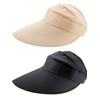 2 Pieces Sun Visor Hats UV Protection Caps Summer Wide