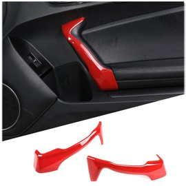 DIYUCAR Fit For Toyota 86/Subaru BRZ 2012-2020 Car Door Grip Handle Trim Door Handle Frame Door Handle Cover Steering Wheel Protection Cover Interior Parts Accessories (Red)