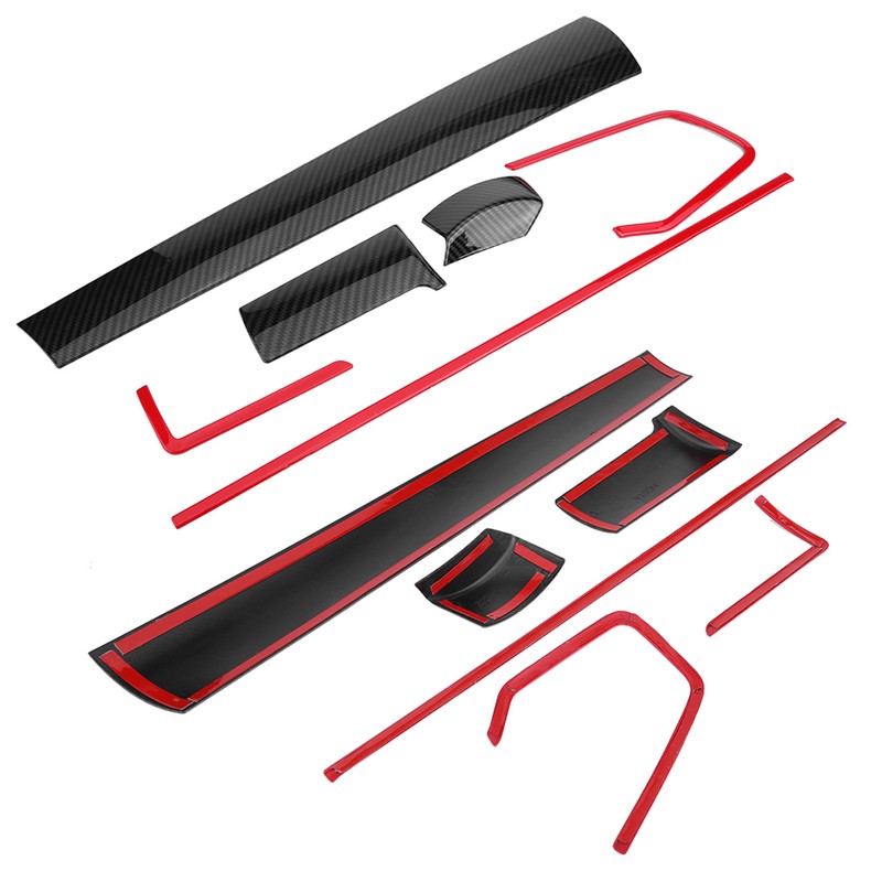 6Pcs Car Console Center Dashboard Cover Trim Decorative Stickers for