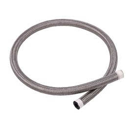 Stainless Steel Mesh Hose [Silver AN6 3.3 ft (1 m)] Fuel Hose, Flexible, Pressure Resistant, Heat Resistant, Oil Resistant, Oil Line, Cooler