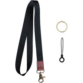 Lanyard Neck Strap for ID Card Lanyard Smartphone ID Holder for Teacher Transport School (Black), black