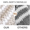 PiccoCasa Extra Soft Chenille Bath Mat 43 x 61cm, Bone