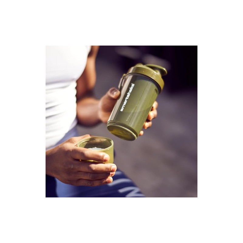 SmartShake Original2GO ONE Negro 800ml, Botella Mezcladora de Proteínas, Libre