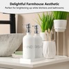 White Dish and Hand Soap Dispenser Set - Glass Kitchen