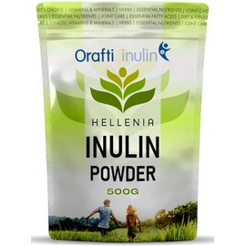 Inulin Powder 500g by Orafti | Premium Inulin Prebiotic Fibre Powder 500g Plus FOS | Chicory Root, Highly Soluble | Added FOS, Gluten Free, Suitable for Vegans - by Orafti