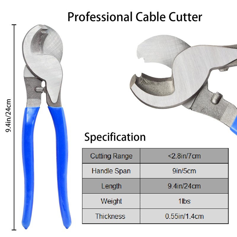 Cable Lug Crimping Tool with 200Pcs Copper Wire Lugs, Battery