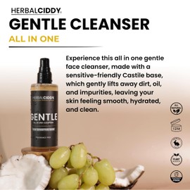 herbal ciddy Gentle Hydrating Facial Cleanser for Sensitive Skin, Soothing Daily Cleanser for Acne-Prone Skin, Nourishing, Travel-Friendly Face Wash for a Fresh, Balanced, and Radiant Complexion