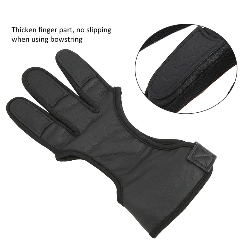 Bow Archery Three Finger Finger Guard Gloves Shooting Protection Protective