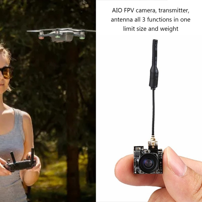 S2 OSD AIO 5.8G 800TVL HD Micro FPV Camera NTSC