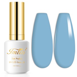 Imtiti Blue Gel Nail Polish, Baby Blue Gel Polish for Manicure Salon or DIY Nail Art at Home, 0.5 Fl Oz
