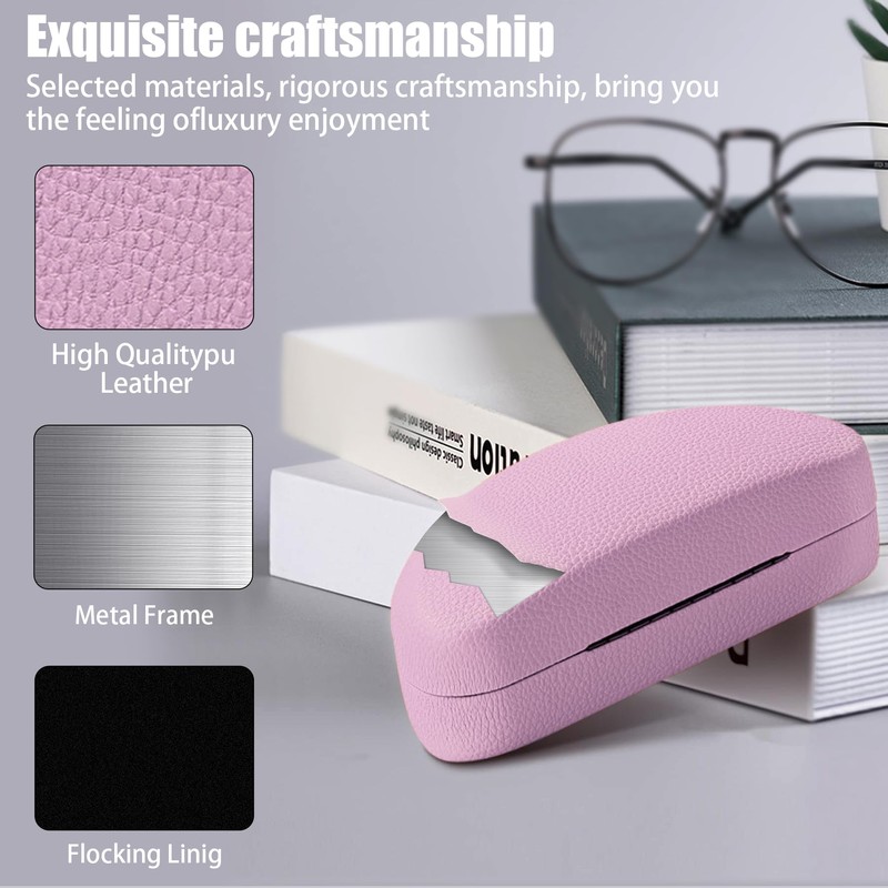 PG6 Women Leather Extra Large Glasses Case for Most Sunglasses