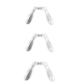 PERFFITT Clear Transparent ABS Rubber Silicon Conjoined Saddle Anti-Slip Nose Bridge Pads for Glasses Sunglasses Frames Eyeglasses Spectacles HNP428 (Clear - 3 Sets)