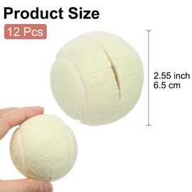 sourcing map 12 Pcs Precut Walkers Tennis Balls, Universal Precut Glide Ball Walkers Accessories Glides for Furniture Legs and Floor Protection, Dark White