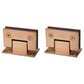 uxcell 90 Degree Glass Door Hinge 2pcs for 8-12mm(0.31"-0.47") 304 Stainless Steel Cupboard Showcase Cabinet Door Hinge Glass Clamp, Rose Gold