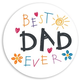 2 x 10cm Cute Best Dad Vinyl Stickers - Daddy Fathers Day Laptop Sticker #30055 (10cm Wide)
