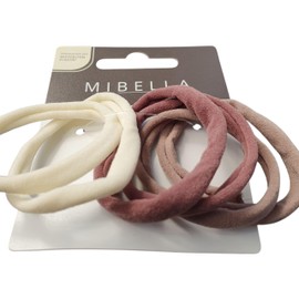 Mibella Haargummis, 6er Set Flauschi, Zopfbinder für alle Haartypen, Beige und Hell-und Dunkelbraun, 28658
