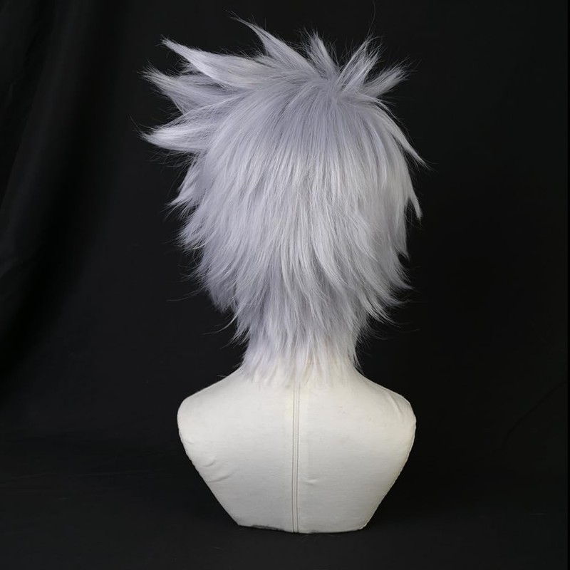 SUNXXCOS NARUTO Cosplay Wig, Heat Resistant, Wig, Costume Accessory (Kakakashi)