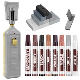 Vinyl Laminate Floor Repair kit with Heat Pen, Linoleum Hardwood Floor Scratch Repair - 11 Colors Floor Wax Wood Marker Restore Scratches, Cracks, Stains,Holes for Wooden Door, Floor, Cabinet, Table