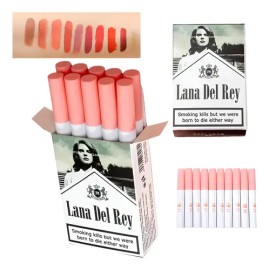 10pcs Labiales Lana Del Rey Juego De Lápiz Labial Mate X                                                                                              