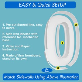 3FT Mosaic Balloon Frame Number 0 Pre-Cut Kit Thick Foam Board Decoration for Birthdays Anniversary Baby Shower