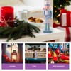 Gatuida Nutcracker Christmas Decorations: 25cm Wooden Nutcracker Soldier Traditional Xmas