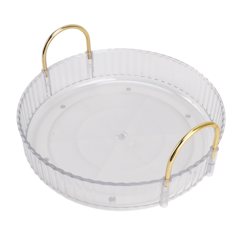 Round Storage Tray 360 Degree Rotating Waterproof Clear Desktop Organizer
