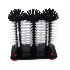 Glass Washer with 3 Glass Washing Up Brushes 18 cm