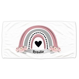 GRAZDesign Rainbow Children's Towel with Name Bath Towel for Girls from 2-10 Years Beach Towel Beach Towel 100 x 50 cm