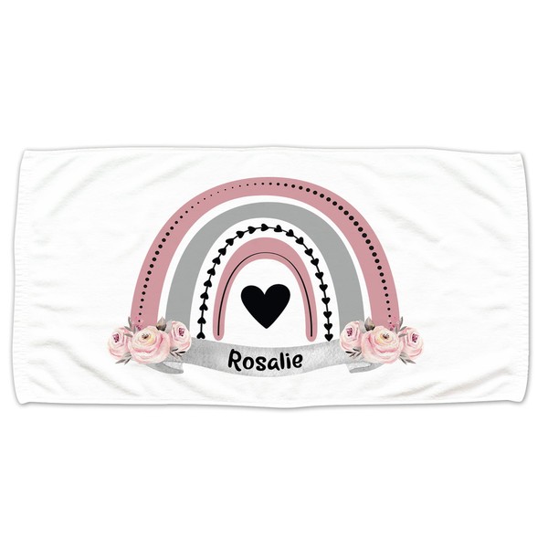 GRAZDesign Rainbow Children's Towel with Name Bath Towel for Girls