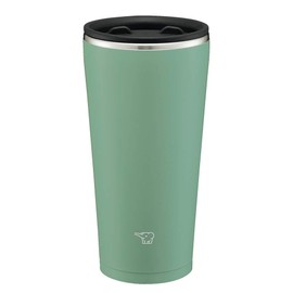 Zojirushi SX-FA45-GZ Stainless Steel Tumbler with Lid, Stainless Steel Vacuum Double Layer Vacuum Bar, Heat Retention, 15.9 fl oz (450 ml), Ash Green
