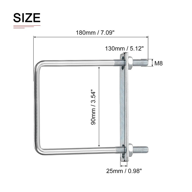 DTGN M8 x 90 x 180mm (Screw Diameter x Width