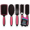 SOL 5pk Hair Brush Set for Women - Paddle, Round