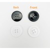 wennuo 100Pcs Sewing Buttons,Round Black 4-Hole Craft Buttons,5 Perfect Sizes