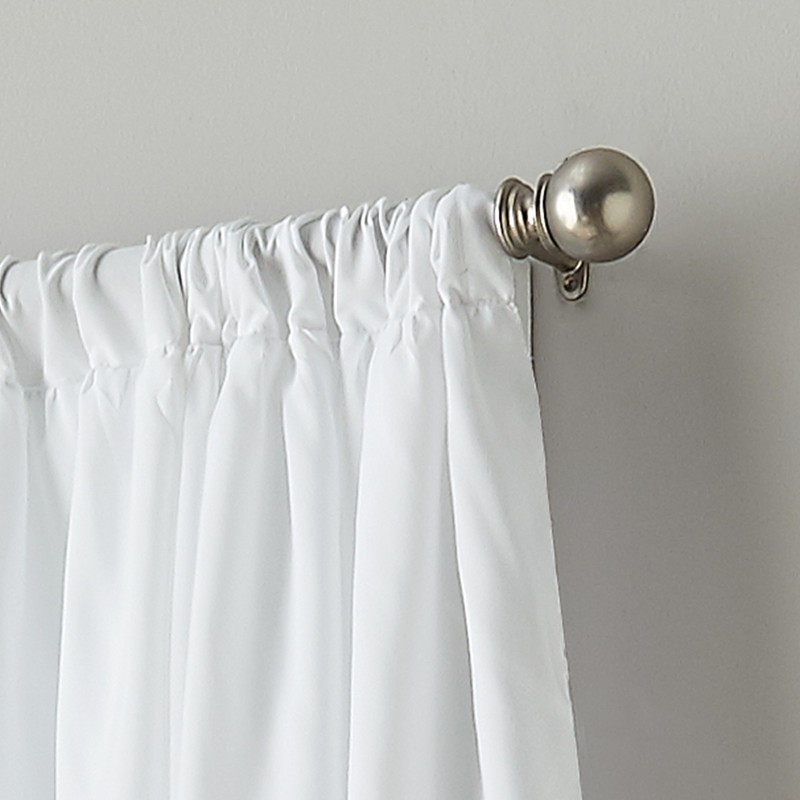 Curtainworks Flounced Ruffle Rod Pocket one Curtain Panel, 63 in,