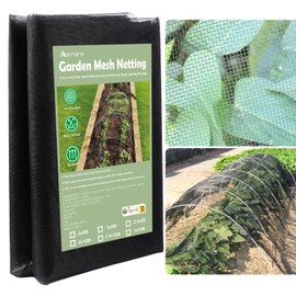 Abimars Thicker Garden Mesh Netting, 8.2’ x 16.5’ Ultra Fine Black Plant Row Covers for Vegetables Plants Fruits Flowers Protection, Nano PPT, Shading Rate 30%
