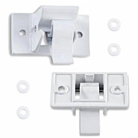 UYG for 3104653.005 RV Camper Trailer Bottom Mounting Bracket Awning Replacement Lower （White 2 pc