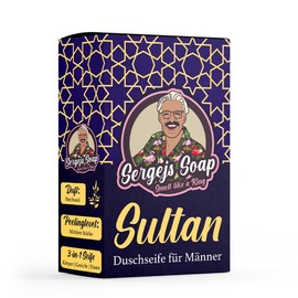 Sergejs Soap Natural Soap Bar | 3 in 1 Soap with 100% Natural Ingredients and Activated Carbon | Ranger, Athlete, Casanova | Natural Cosmetics | Free from Silicones (Patchouli, Bergamot)