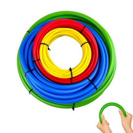 C&T 4Pcs Conditioning Copper Tubing Pipe Extension 4M, 1/4" 1/2" 3/8" 5/8" Built-in Copper Tube Bending Strip, AC Refrigerator Pipe Bender Kit for Repair