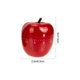 HOLIDYOYO 2piezas Temporizador De Cocina Mecánico Recordatorio De Estudio Y Cocina Temporizador Decorativo De Manzana para Gestión del Horneado Y Pruebas Diseño Atractivo Y Sonido