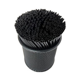 Coffee Stirrers Sticks, 500 Cocktail Bar Straws for Drinks - Drink Stirrers - Short Coffee Stir Straws - Black Mini Bar Cocktail