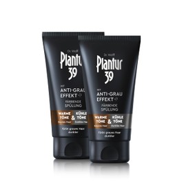 Plantur 39 2 x 150ml Anti Grey Dye Conditioner - Conditioner for Darker Hair - Gently Conceals Grey Hair - Permanent Colouring Conditioner