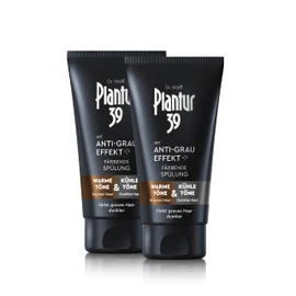 Plantur 39 2 x 150ml Anti Grey Dye Conditioner - Conditioner for Darker Hair - Gently Conceals Grey Hair - Permanent Colouring Conditioner