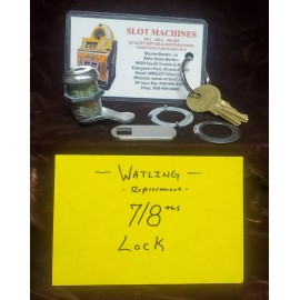 WATLING REPRODUCTION / REPLACEMENT 7/8" BACK DOOR LOCK FOR ANTIQUE WATLING SLOT MACHINE