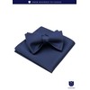 HISDERN BC-01 Men's Bowtie, Hand-tied Bowtie, Chief Set, Adult, Washable,