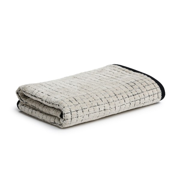 möve Eden towel check structure velours 50 x 100 cm