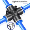 ERGAOBOY 5 Pcs Blue 6MM Tube OD 4 Way Quick
